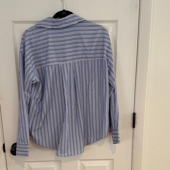 Staccato Blue and White Striped Button Down Shirt - Picture 3 of 3